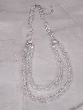 Deb Guyot Herkimer Crystal Quartz/Sterling Silver Necklace